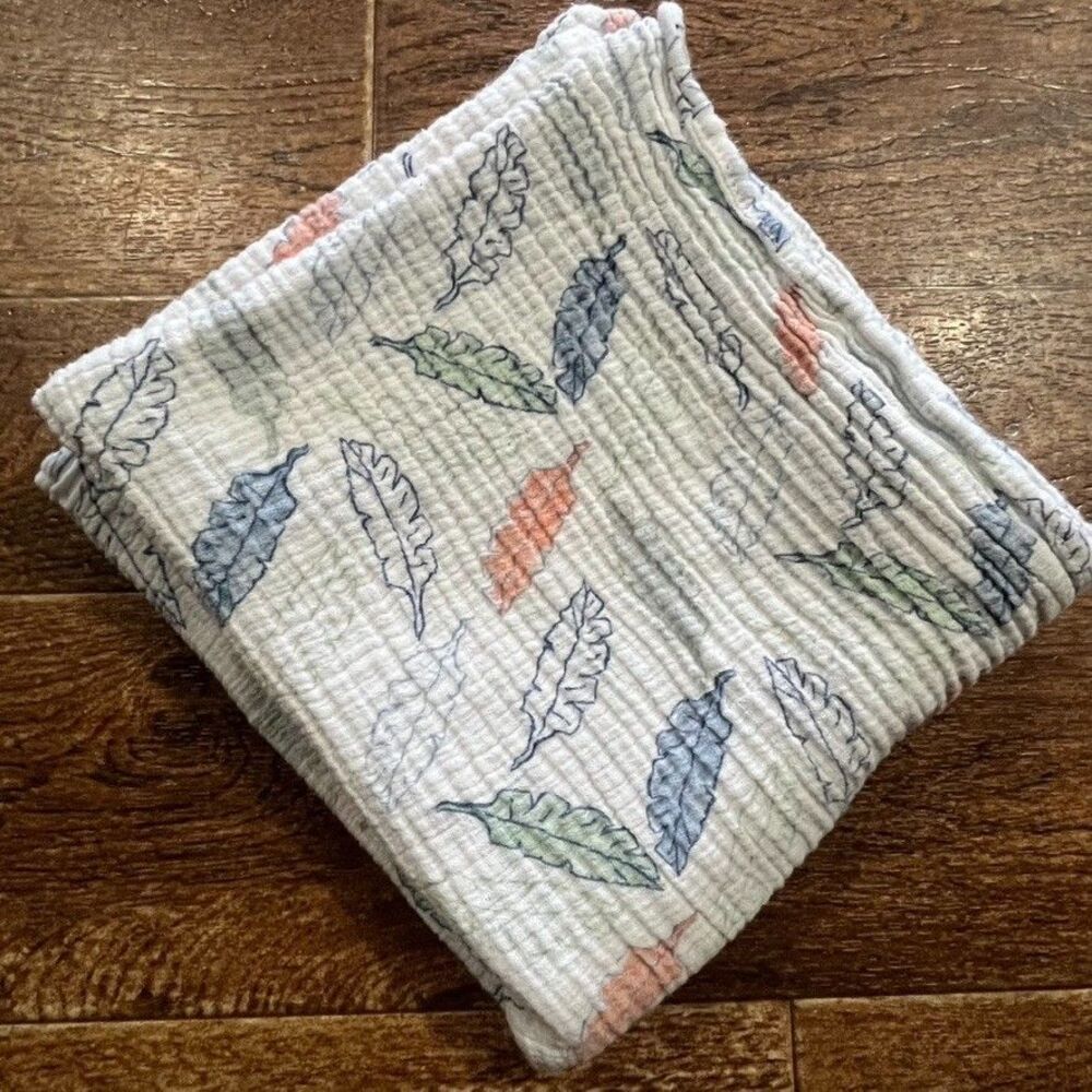 Aden + Anais Muslin Swaddling Blanket Feather Print Cotton Baby Infant